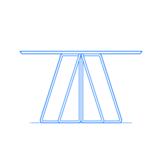 Furniture Dining Tables Paperclip Table Round Outline Svg File, Free Vectors File